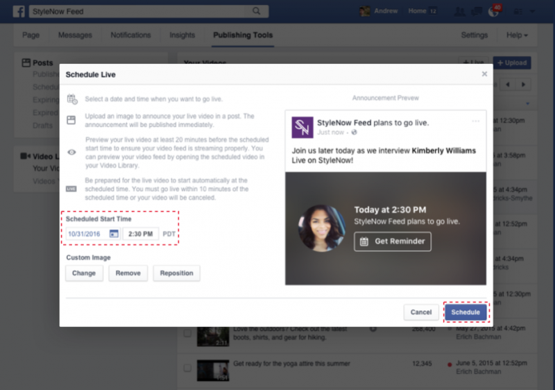 How To Schedule A Pre Recorded Video On Facebook Live