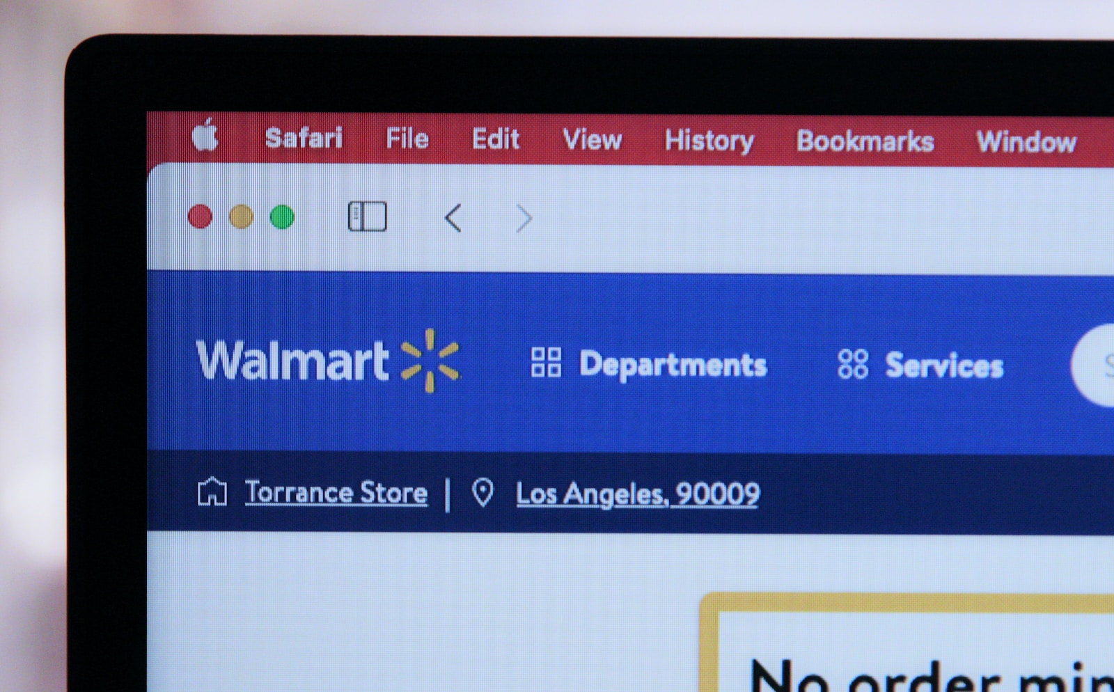 a computer screen with the walmart logo on it