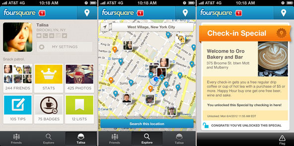 foursquare soc media marketing history