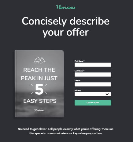 lead capturing landing pages